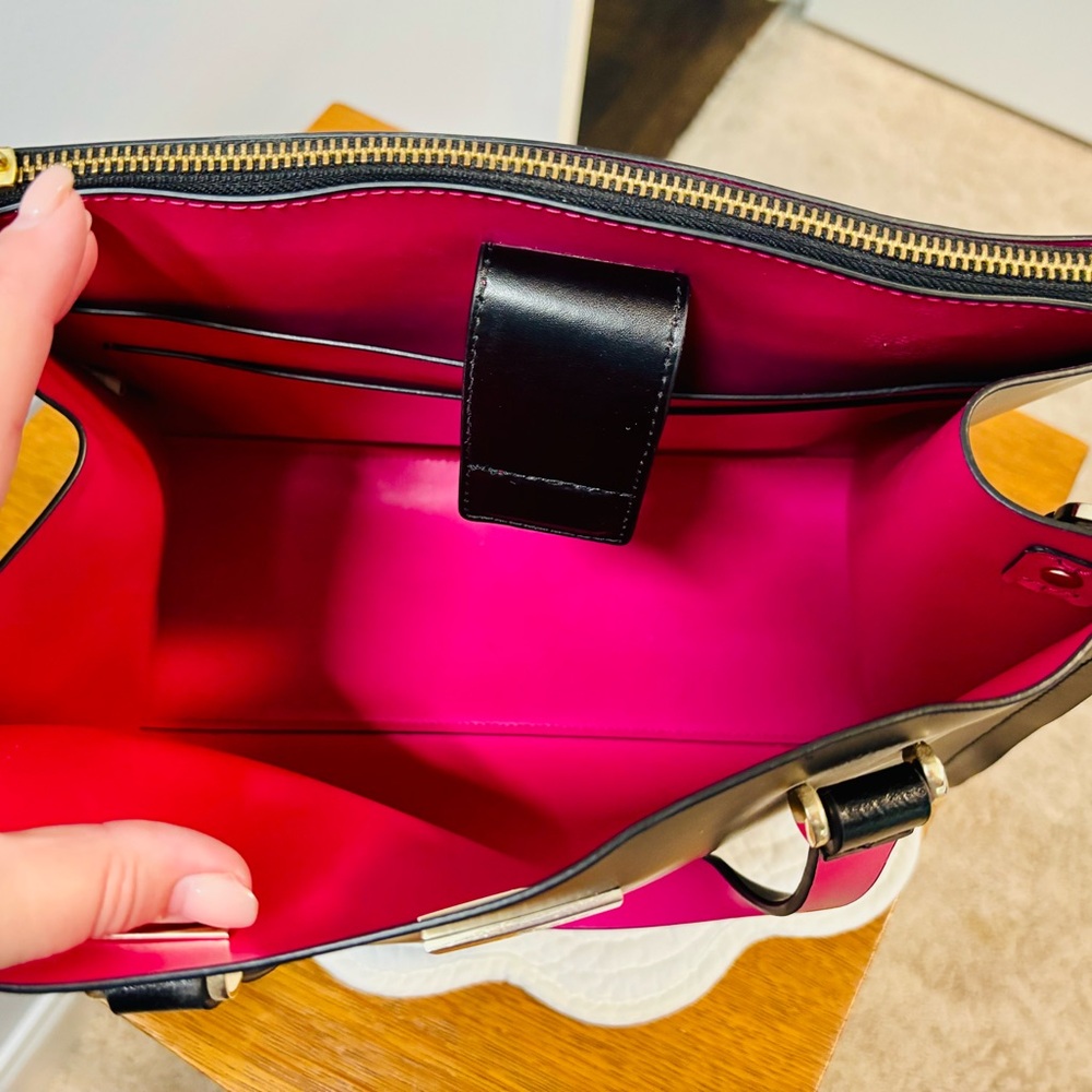 Kate Spade Black Tote with Pink Handles - Picture 5 of 5